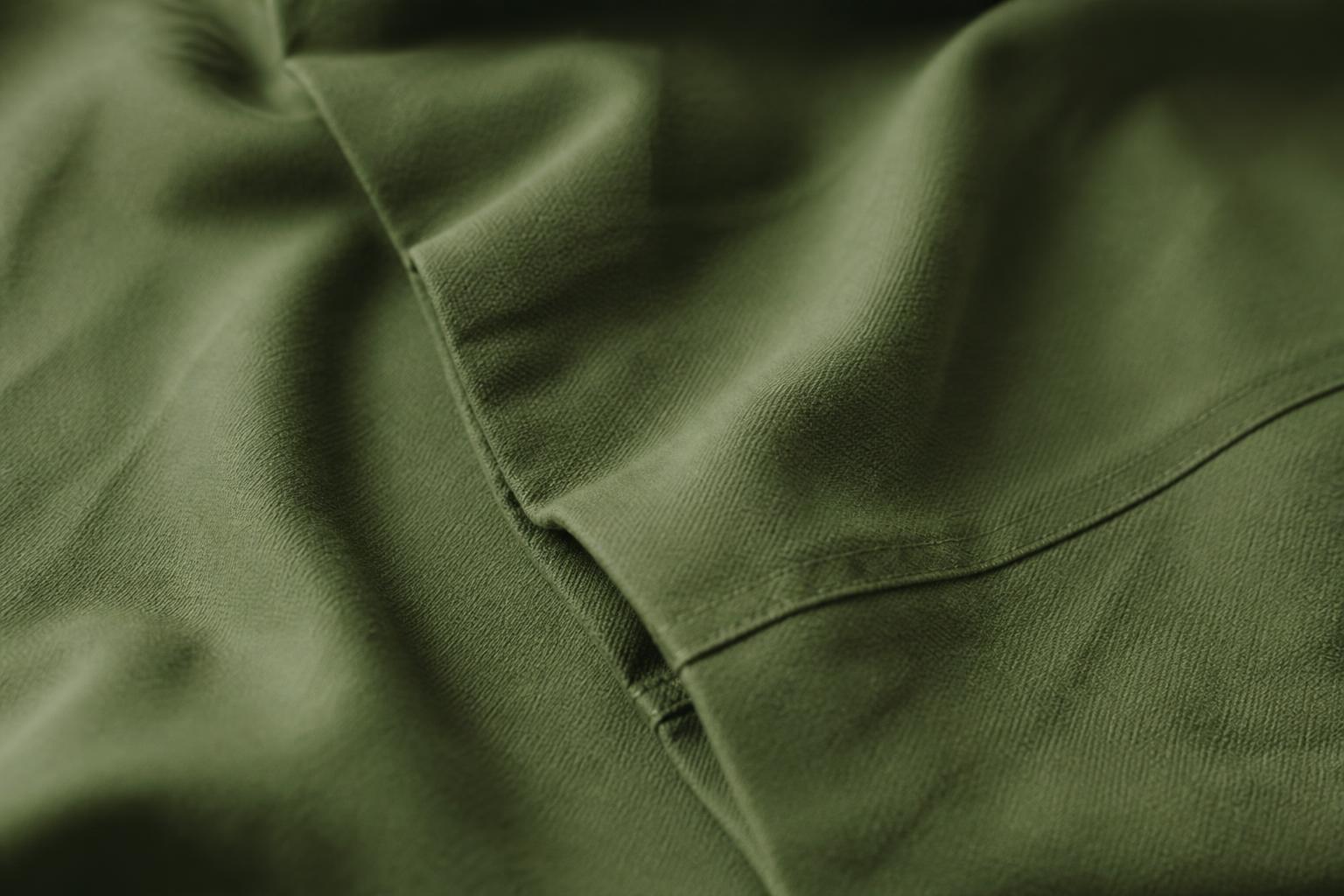 A clothing tag labeled eco-friendly attached to a mass-produced garment hanging on a rack