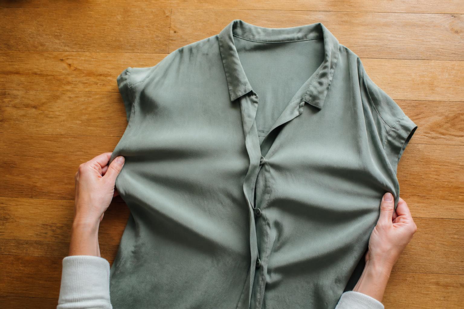 A close-up of a crumpled, wrinkled piece of white viscose fabric with a visible woven texture
